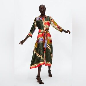Zara Scarf Print Dress